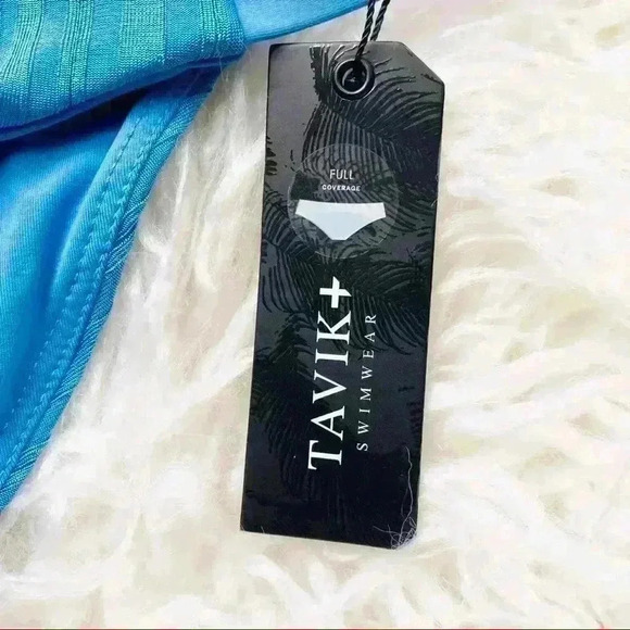 Chloe Sea Blue Slinky Rib Mini Swim Bottom - Picture 6 of 7